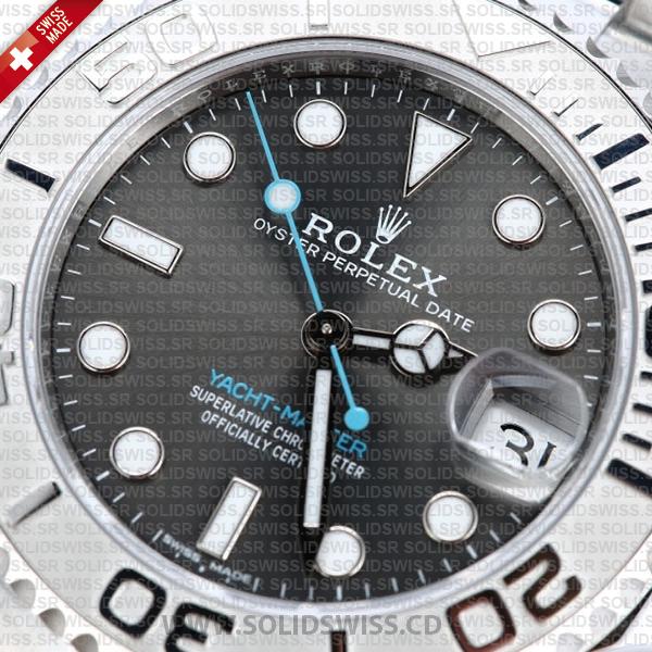 Rolex Yacht-Master Platinum Bezel Dark Rhodium Dial