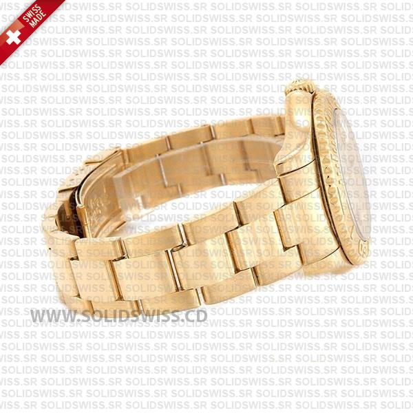 Rolex Yacht-Master 35mm 18k Yellow Gold White Dial with Gold Bezel