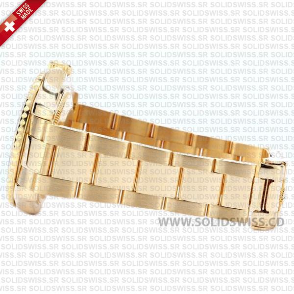Rolex Yacht-Master 35mm 18k Yellow Gold White Dial Oyster Bracelet