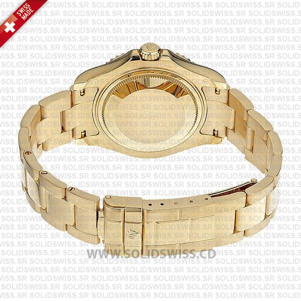 Rolex Yacht-Master Lady 18k Yellow Gold White Dial with Gold Bezel 904L Steel Oyster Bracelet