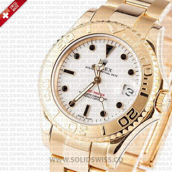 Rolex Yacht-Master 35mm 18k Yellow Gold Replica