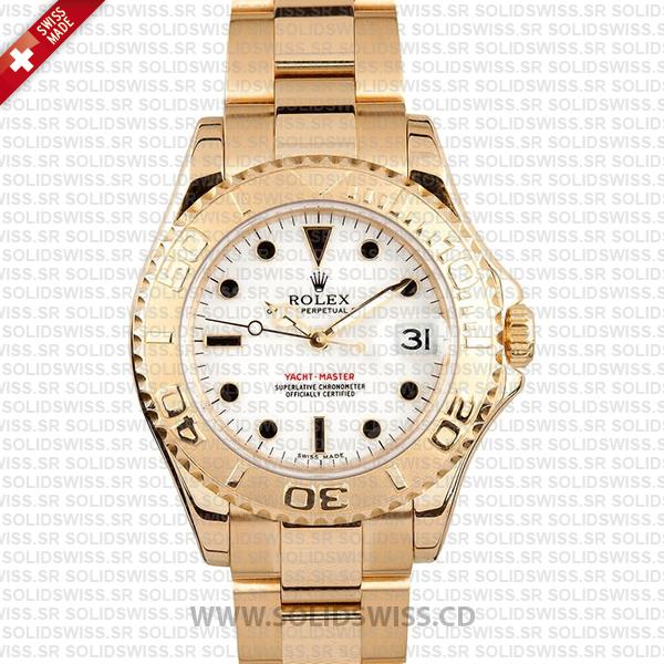 Rolex Yacht-Master 35mm 18k Yellow Gold Swiss Replica Watch