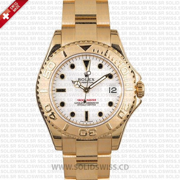 Rolex Yacht-Master 35mm 18k Yellow Gold | Solidswiss Replica