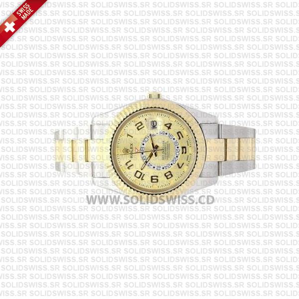 Rolex Sky-Dweller Arabic Dial Two-Tone Gold Watch