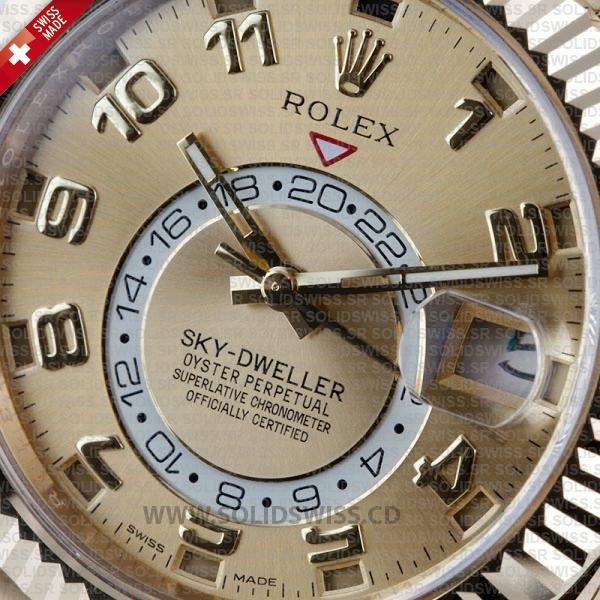 Rolex Sky-Dweller Arabic Dial Two-Tone Gold