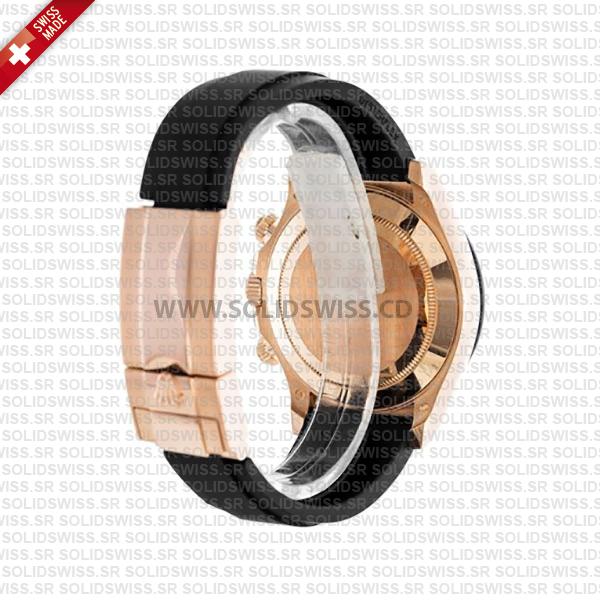 Rolex Cosmograph Daytona Rose Gold Rubber Band Bracelet 40mm