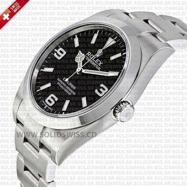 Rolex Explorer 1 Baselworld 2016 904L Steel Black Dial