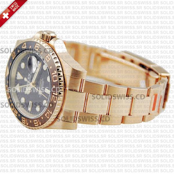 Rolex GMT-Master II 18k Rose Gold Brown Black
