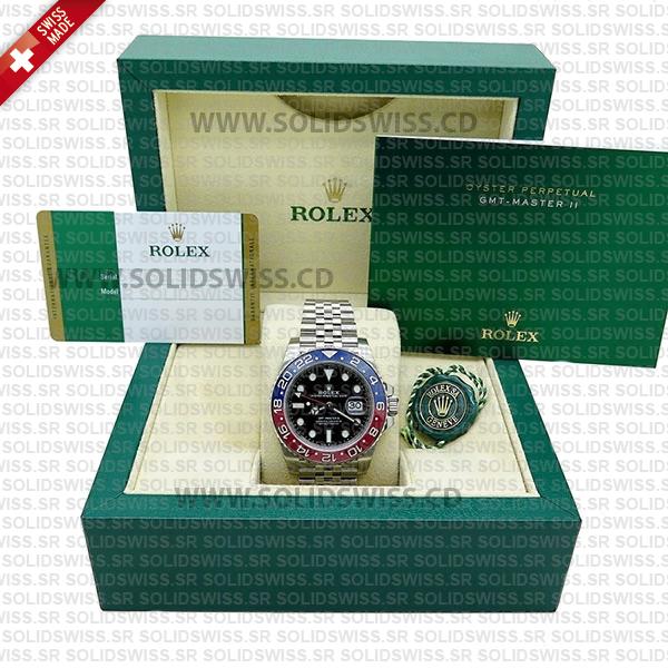 Rolex GMT-Master II Pepsi Steel Jubilee Bracelet, Red Blue Ceramic Bezel
