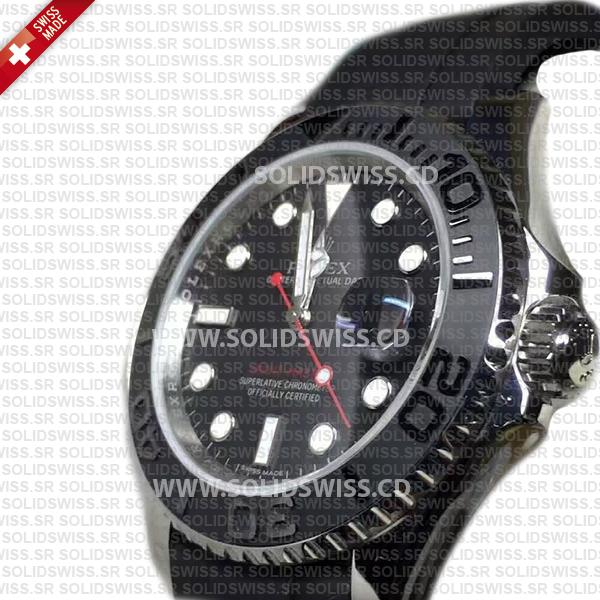 Rolex Yacht-Master Stainless Steel Black Dial Replica