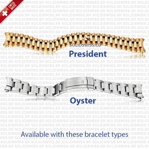 Available with these Rolex Bracelets