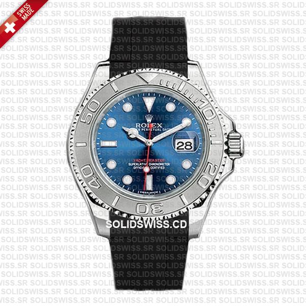 Rolex Rubber Strap Complete With 904L Stainless Steel Folding Oysterlock Clasp Solidswiss.cd