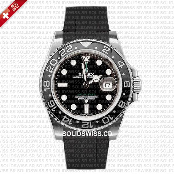 Rolex Rubber Strap Complete With 904L Stainless Steel Folding Oysterlock Clasp Solidswiss.cd