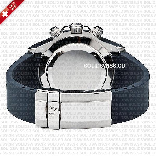 Rolex Rubber Strap Complete With 904L Stainless Steel Folding Oysterlock Clasp Solidswiss.cd