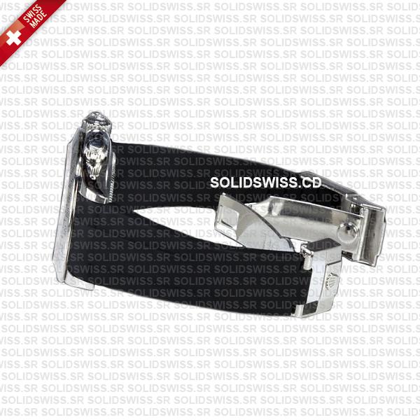 Rolex Rubber Strap Complete With 904L Stainless Steel Folding Oysterlock Clasp Solidswiss.cd