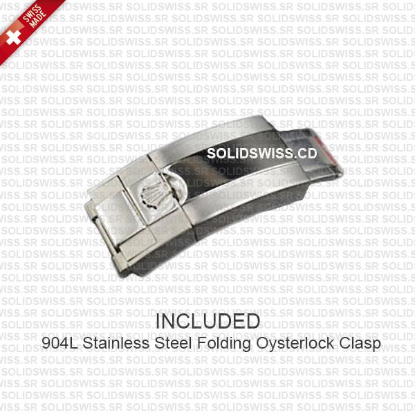 Rolex Rubber Strap Complete 904L Stainless Steel Tang Buckle