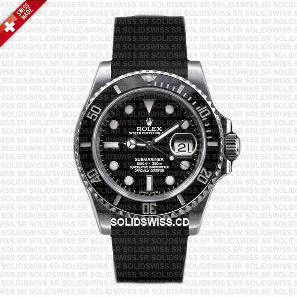 Rolex Rubber Strap Complete With 904L Stainless Steel Tang Buckle Solidswiss.cd