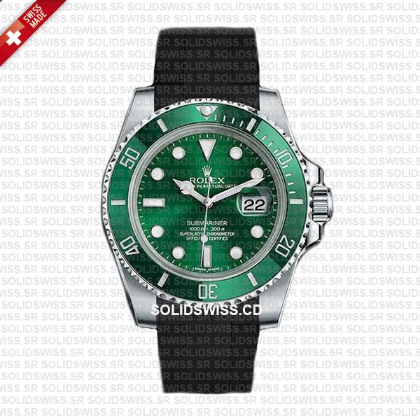 Rolex Rubber Strap Complete With 904L Stainless Steel Tang Buckle Solidswiss.cd