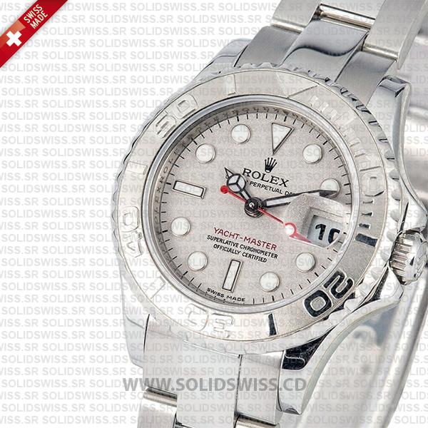 Rolex Yacht-Master Platinum Silver Dial Replica Watch