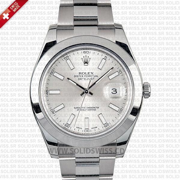 Rolex Datejust II Silver Dial 41mm | Solidswiss Replica Watch