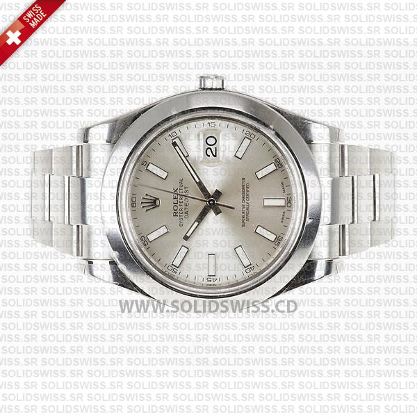 Rolex Datejust II Stainless Steel Silver Dial 41mm Swiss Replica