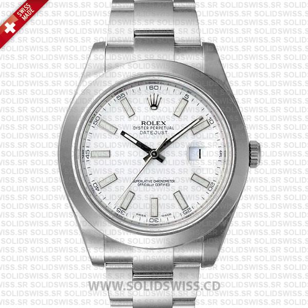 Rolex Datejust II 904L Steel White Dial 41mm | Replica Watch