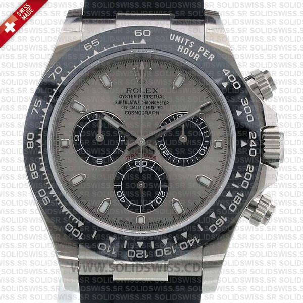 Rolex Cosmograph Daytona 18k White Gold Silver Dial 40mm