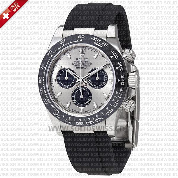 Rolex Daytona 18k White Gold Silver Dial 40mm