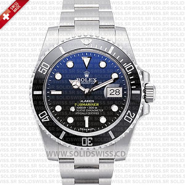 Rolex Submariner Blaken D-Blue Dial | Black Ceramic Bezel