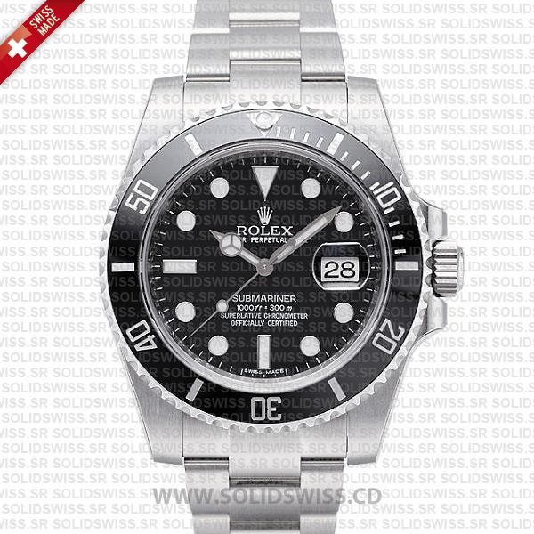 Rolex Sumbariner Steel Black Ceramic Swiss Replica