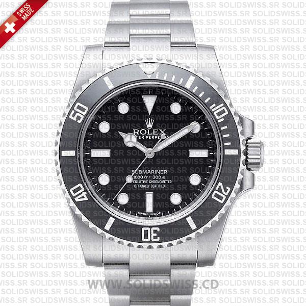 Rolex Submariner Stainless Steel Black Dial | No Date Watch