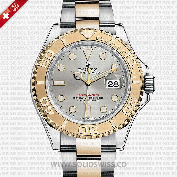 Rolex Yacht-Master Two-Tone 18k Yellow Gold/904L Steel Bracelet 40mm Silver Dial